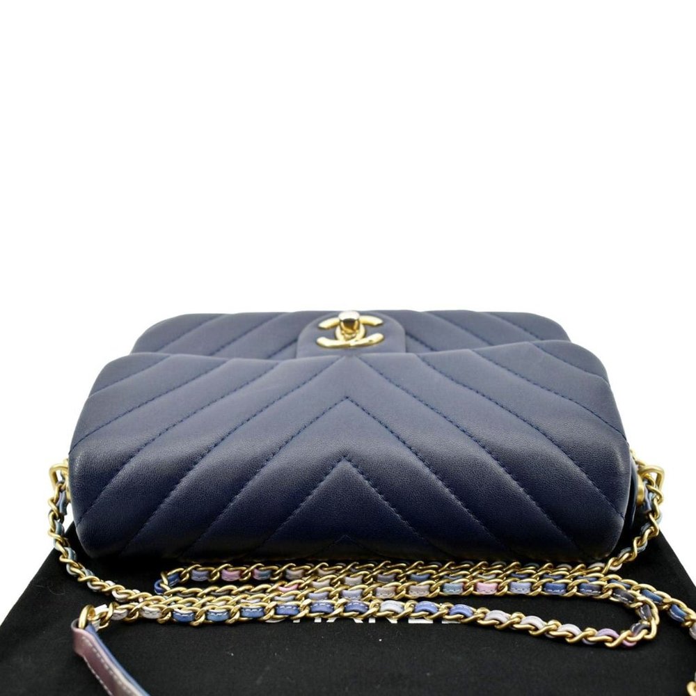 Chanel Mini Rectangular Flap Chevron Leather Cros… - image 5